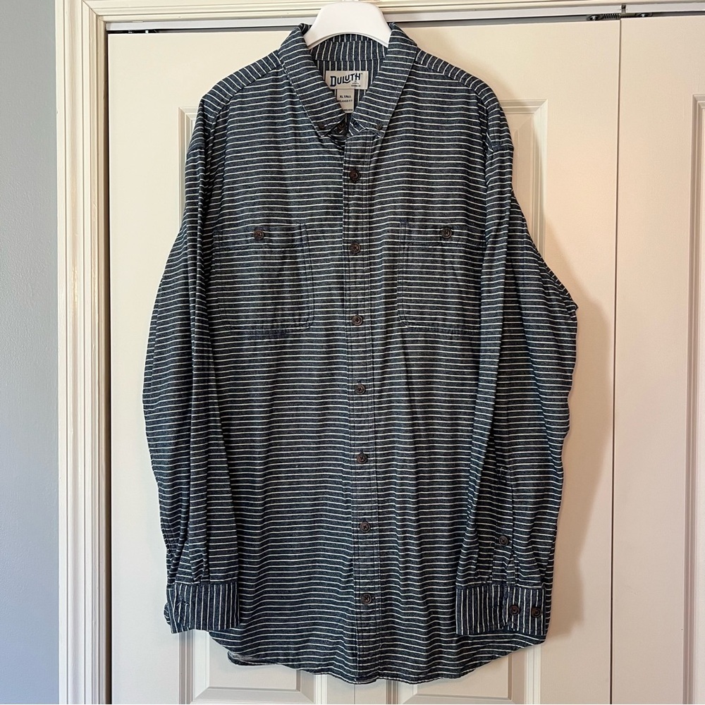 Duluth Trading Co men’s relaxed fit long sleeve flannel button down. Size XLT.